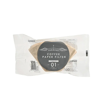Паперові фільтри для пуровера, ТМ "Hario" Pegasus розмір 01 бежеві, 100 шт 