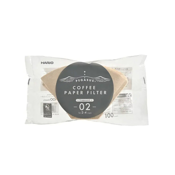 Паперові фільтри для пуровера, ТМ "Hario" Pegasus розмір 02 бежеві, 100 шт 