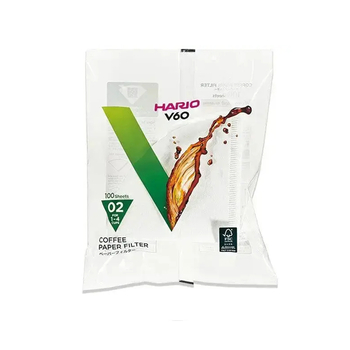 Паперові фільтри для пуровера, ТМ "Hario" V60 розмір 02 білі, 100 шт
