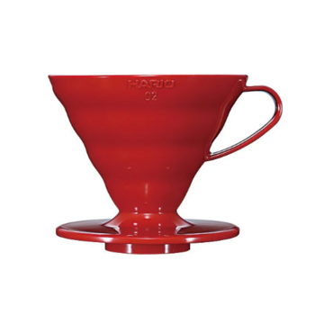 Пуровер, ТМ "HARIO" V60 02 червоний пластиковий