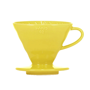 Пуровер, ТМ "HARIO" V60 02 жовтий керамічний на 1-4 чашки