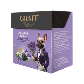 Чай чорний Graff Лавандова прогулянка 36 г (в пірамідках 20х1,8 г)