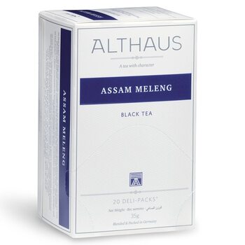 Чай пакетований, ТМ "Althaus" Assam Meleng (Ассам Меленг) 20x1,75 г (Deli Packs) Чай пакетований, ТМ "Althaus" Assam Meleng (Ассам Меленг) 20x1,75 г (Deli Packs)