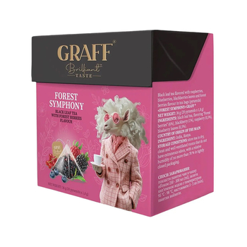 Чай чорний з лісовими ягодами Graff Лісова симфонія 36 г (в пірамідках 20х1,8 г)