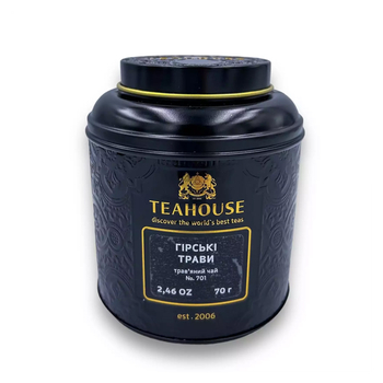 Чай листовий, ТМ "Teahouse" Гірські трави ж/б, 70 г