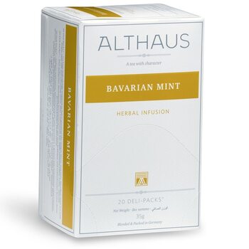 Чай пакетований, ТМ "Althaus" Bavarian Mint (Баварська м'ята), 20x1,75 г (Deli Packs) Чай пакетований, ТМ "Althaus" Bavarian Mint (Баварська м'ята), 20x1,75 г (Deli Packs)