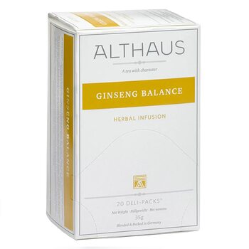 Чай пакетований, ТМ "Althaus" Ginseng Balance (Женьшень) 20x1,75 г (Deli Packs)