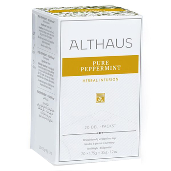 Чай пакетований, ТМ "Althaus" Pure Peppermint (Чиста мята), 20x1,75 г (Deli Packs)