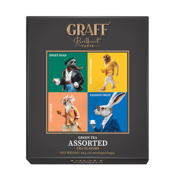 Чай зелений Graff Асорті чайних смаків 48 г (в саше 32 г)