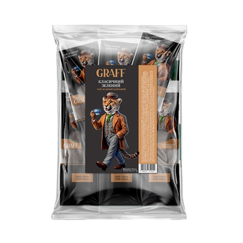 Чай зелений Graff Класичний зелений 100 г (в кадді-пакетиках 50×2 г)