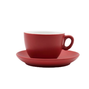 Чашка з блюдцем, ТМ "INKER" Red matt, 250 мл