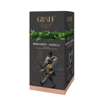 Чай чорний байховий Graff Бергамот і Ваніль 30 г (в саше 20×1,5 г)