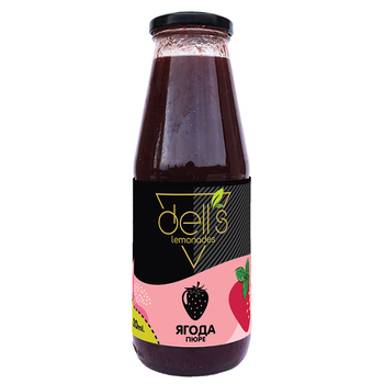 Фруктове пюре, ТМ "Dell's" Полуниця (скло), 720 мл