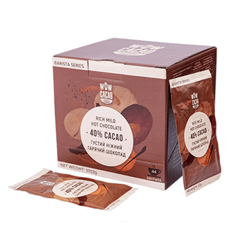 Гарячий шоколад, TM "Wow Cacao" Густий Ніжний, 1,012кг (44*23г)