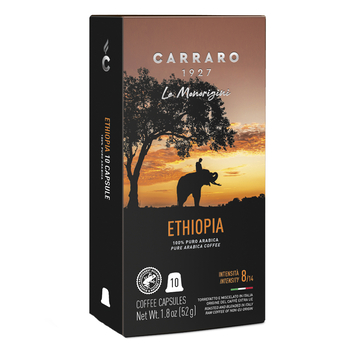  Кава в капсулах, ТМ "Carraro" Nespresso Ethiopia, 10 шт