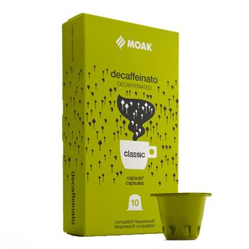 Кава в капсулах, ТМ "MOAK" Nespresso Decaffeinato Classic (без кофеїну), 10 шт