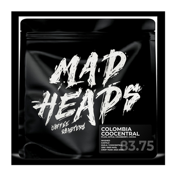 Кава в зернах, ТМ "Mad Heads" Colombia Coocentral espresso/filter, 250 г