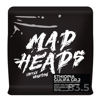 Кава в зернах, ТМ "Mad Heads" Ethiopia Gulifa Gr.2 espresso/filter, 250 г Кава в зернах, ТМ "Mad Heads" Ethiopia Gulifa Gr.2 espresso/filter, 250 г