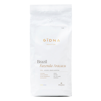 Кава в зeрнах, TM "Gidna" Brazil Fazenda Aracacu Natural Espresso, 1 кг