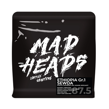 Кава в зернах, ТМ "Mad Heads" Ethiopia Sewda Gr.1 epsresso/filter, 250 г Кава в зернах, ТМ "Mad Heads" Ethiopia Sewda Gr.1 epsresso/filter, 250 г
