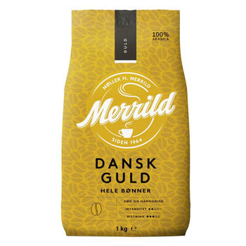  Кава в зернах, ТМ "Lavazza" Merrild Dansk Guld 100% Арабіка, 1 кг