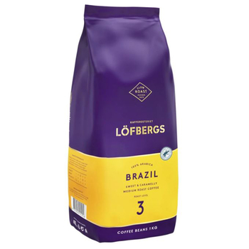 Кава в зернах, ТМ "Lofbergs" Brazil 100% Арабіка, 1 кг