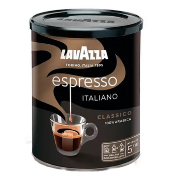 Кава мелена, ТМ "Lavazza" Espresso Italiano Classico 100% Арабіка ж/б, 250 г