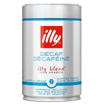 Кава в зернах, ТМ "Illy" Decaffeinato (без кофеїну) ж/б, 250 г