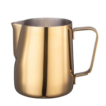 Пітчер для молока, TM "VD Coffee" нержавіюча сталь, золотий, 350 мл