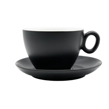 Чашка з блюдцем, ТМ "INKER" Black matt, 350 мл