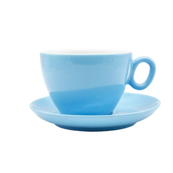 Чашка з блюдцем, ТМ "INKER" Luna blue gl.166, 350 мл