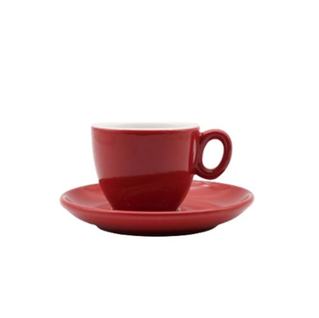 Чашка з блюдцем, ТМ "INKER" Red, 70 мл