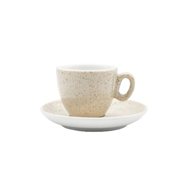 Чашка з блюдцем, ТМ "INKER" Sabbia ivory, 70 мл