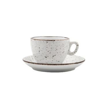 Чашка та блюдце, ТМ "INKER" Luna rustic dots, 170 мл