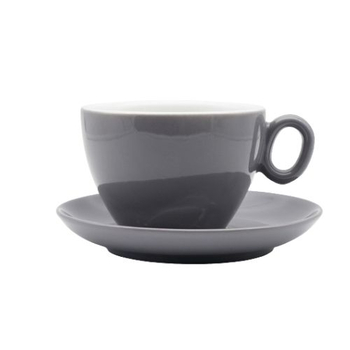 Чашка з блюдцем, ТМ "INKER" Stormy grey, 350 мл