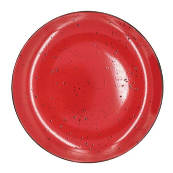 Тарілка плоска, ТМ "INKER" Iris dots red, 21 см 	