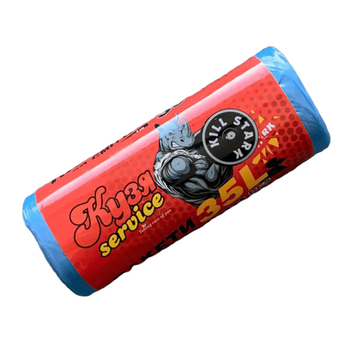 Пакет для сміття, "ТМ Кузя сервіс" блакитний, 35л*30шт