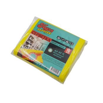 Серветки віскозні, "ТМ Кузя сервіс", 10 шт/уп