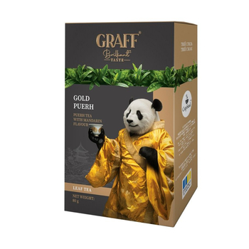 Чай пуер з ароматом мандарина Graff Золотий Пуер 36 г (в саше 20×1,8 г)