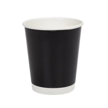 Стакан паперовий двошаровий чорний ELK, 350 мл