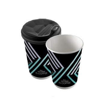 Стакан паперовий двошаровий Дабл Вол Green Line, 350 мл, 1 шт