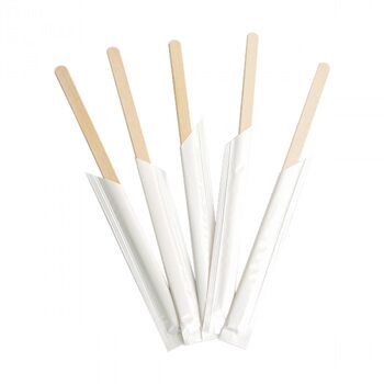 Мішалки деревяні (індивідуальна упаковка) 140 мм, 500 шт