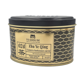  Чай листовий, ТМ "Teahouse" Чжу Е Цин (Свіжість бамбукового листя) у металевій банці, 50 г    