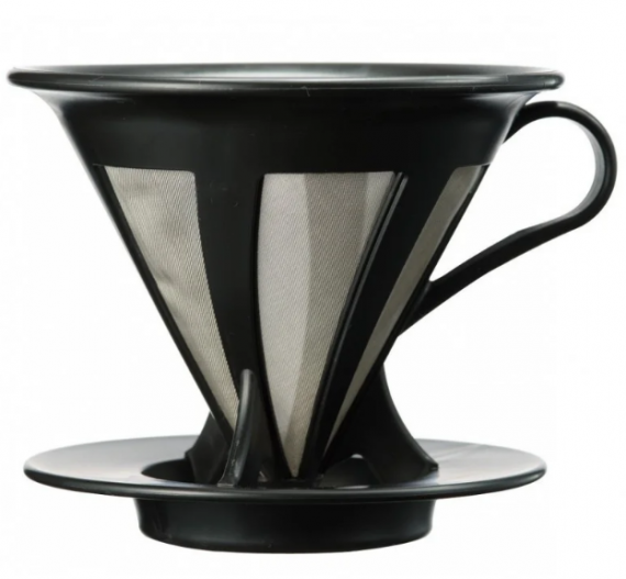 Пуровер, ТМ "HARIO" V60 02 чорний пластиковий
