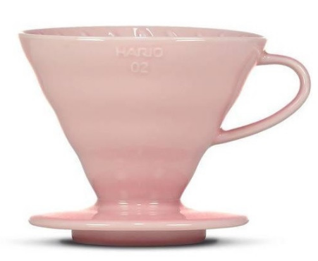 Пуровер, ТМ "HARIO" V60 02 рожевий керамічний