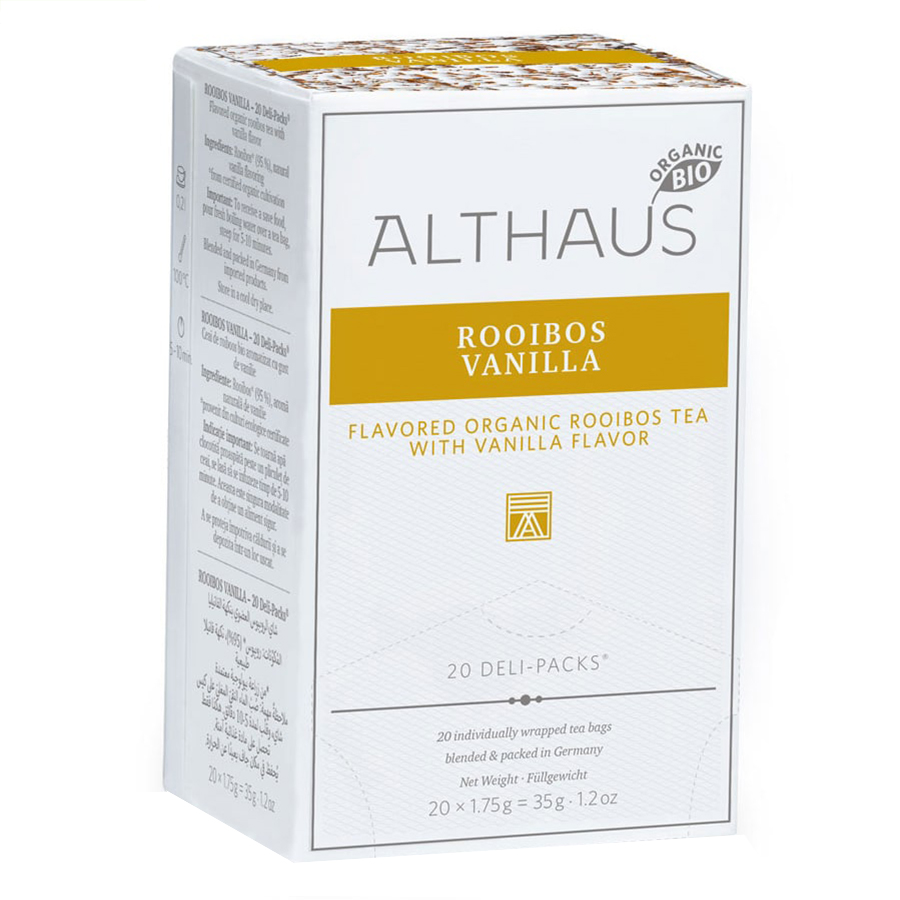 Чай пакетований, ТМ "Althaus" Rooibos Vanilla (Ройбуш ваніль), 20x1,75 г (Deli Packs)