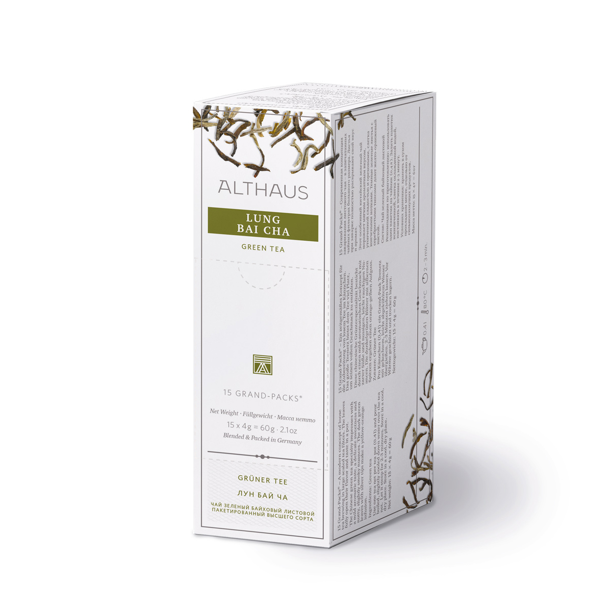 Чай пакетований, ТМ "Althaus" Lung Bai Cha (Лун Бай Ча), 15x4 г (Grand Pack)