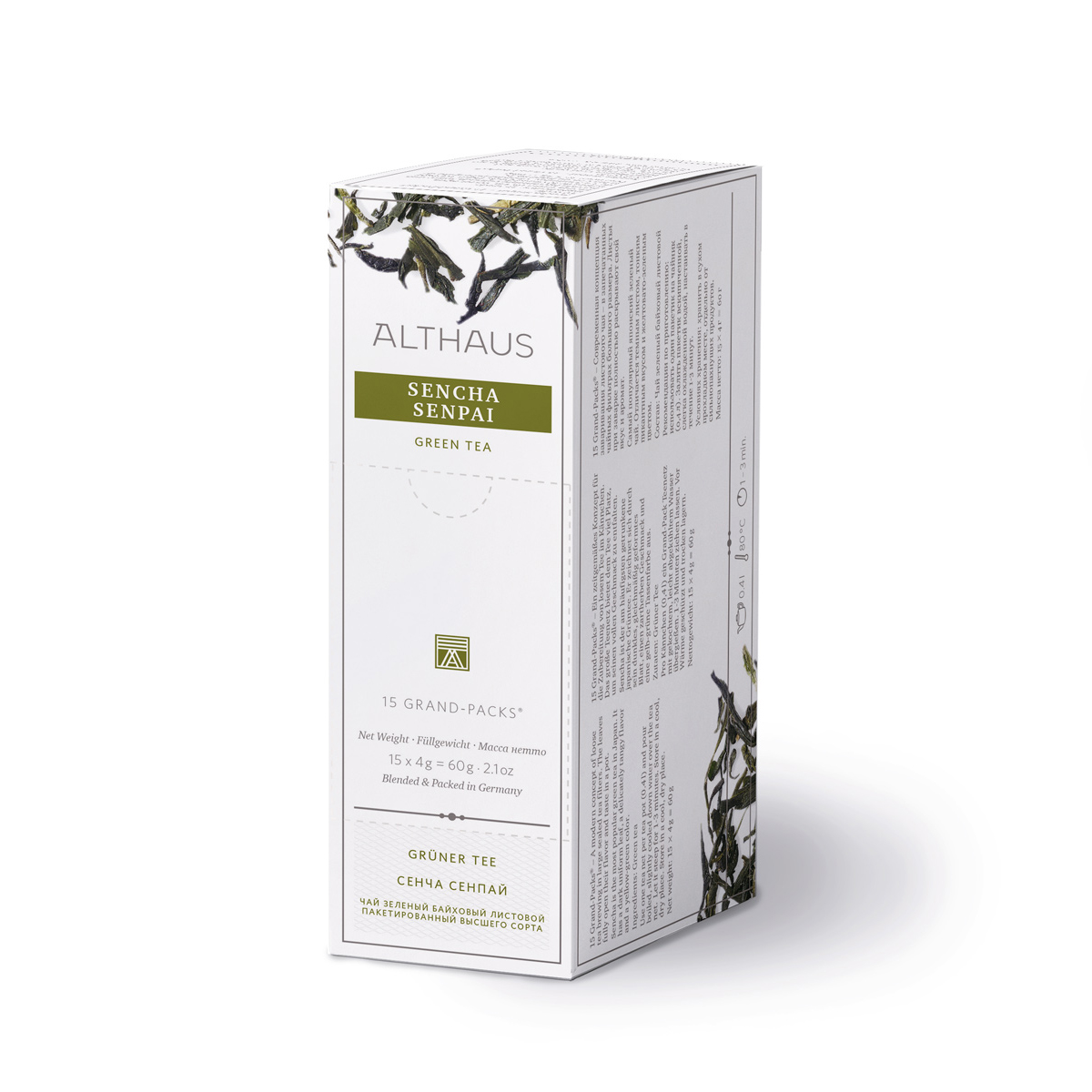 Чай пакетований, ТМ "Althaus" Sencha Senpai (Сенча сенпай), 15x4 г (Grand Pack)