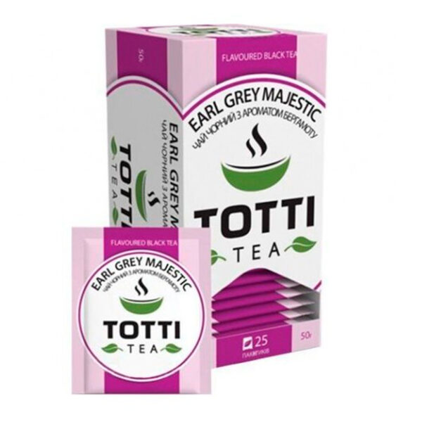 Чай пакетований, TM "Totti" Ерл Грей Маджестік, 25 шт*2 г