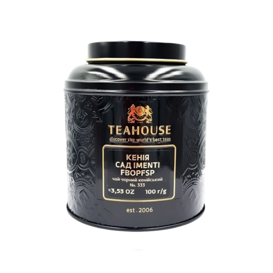Чай листовий, ТМ "Teahouse" Кенія сад IMENTI FBOPFSP ж/б, 100 г